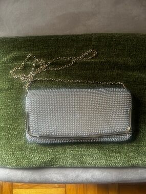 Gold Rhinestone Chain-Clutch Evening Bag